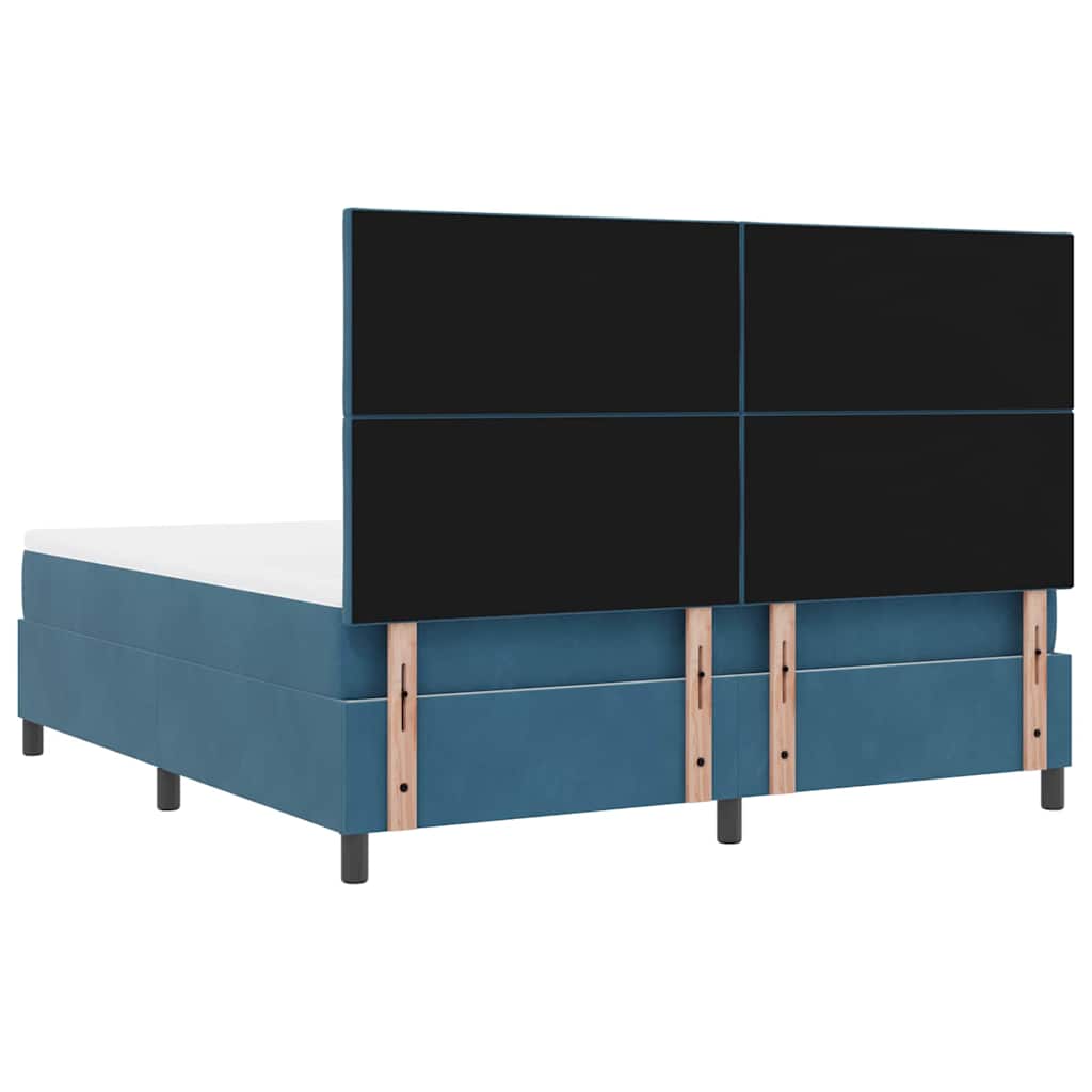 Boxspringbed met matras Donkerblauw 180 x 200 cm Fluweel – afbeelding 9