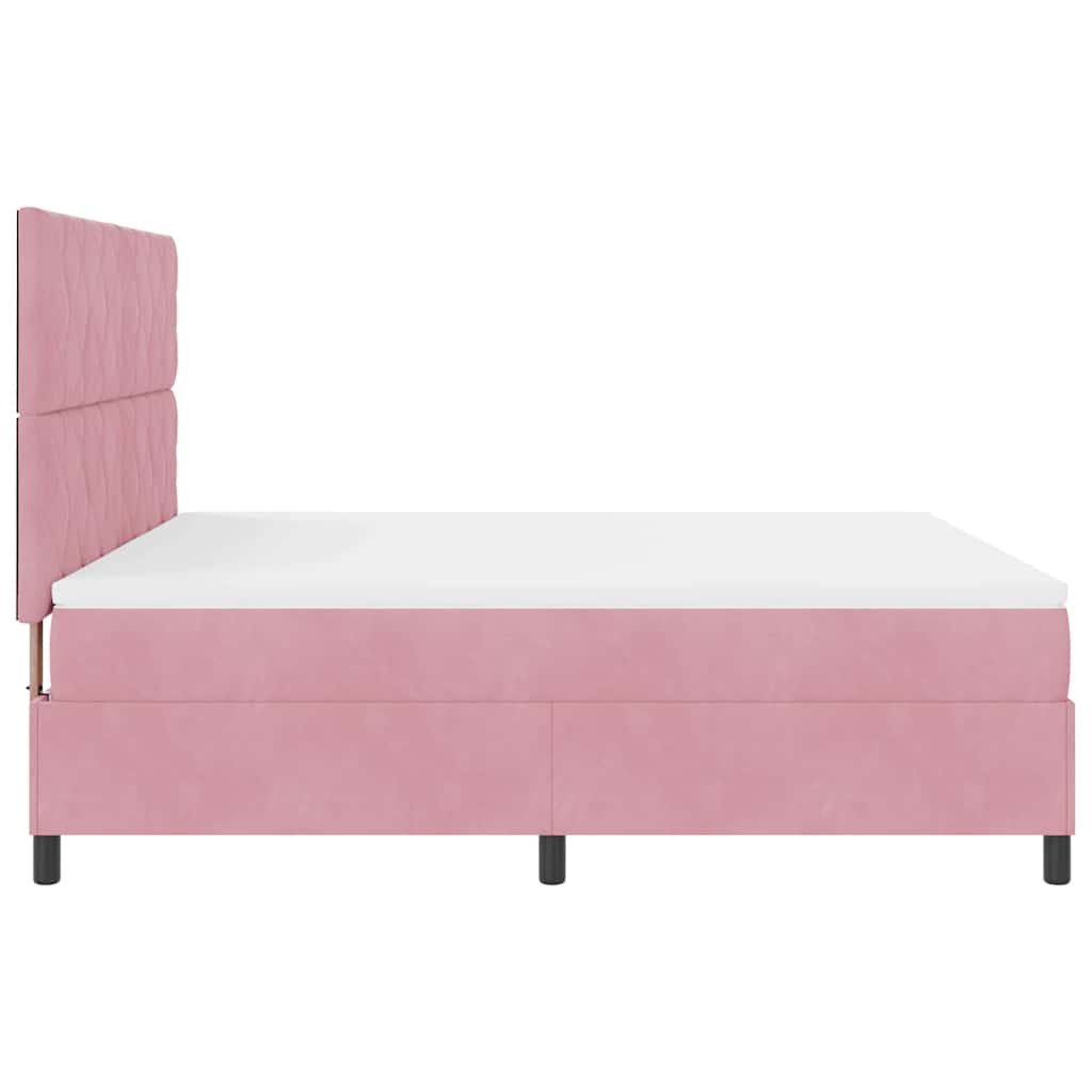 Boxspringbed met hoofdeinde Roze 180 x 200 cm Fluweel – afbeelding 6