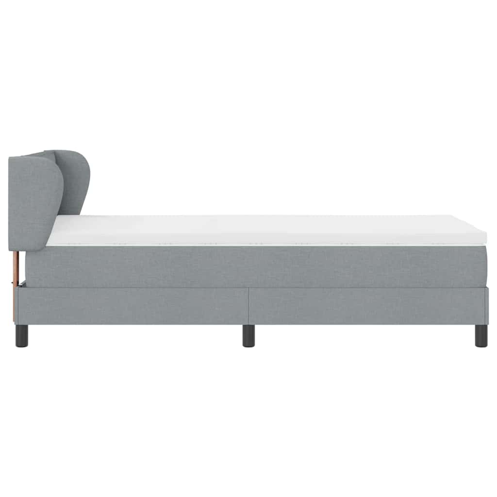 Boxspringbed met matras Lichtgrijs 80 x 200 cm Stof – afbeelding 7