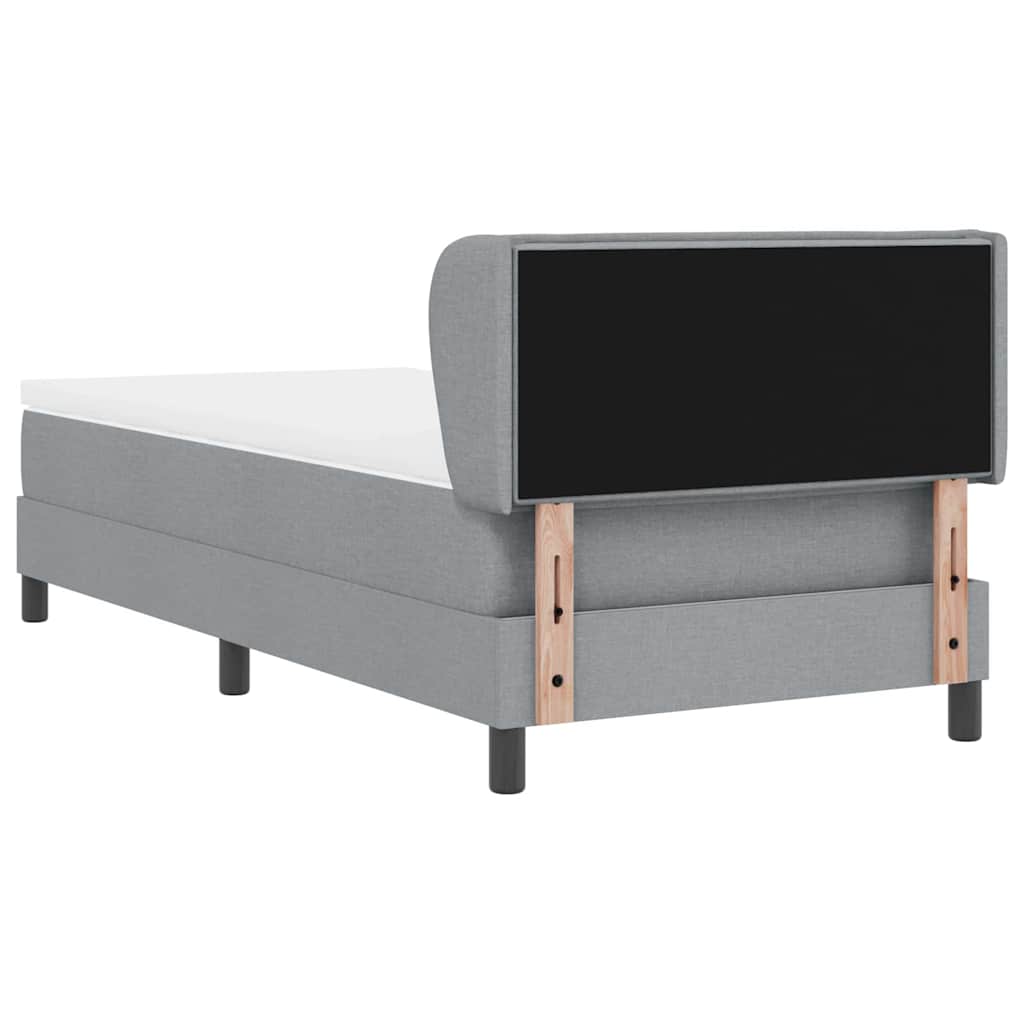 Boxspringbed met matras Lichtgrijs 80 x 200 cm Stof – afbeelding 8