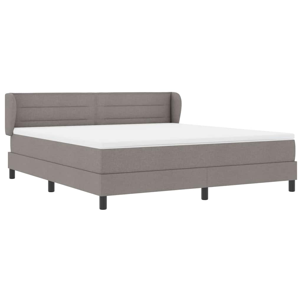 Boxspringbed met matras met hoofdeinde Taupe 180 x 200 cm Stof – afbeelding 6