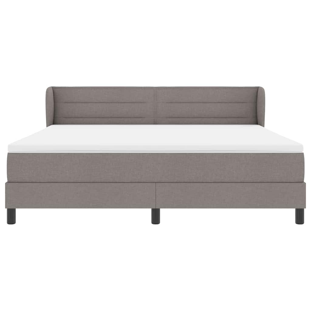 Boxspringbed met matras met hoofdeinde Taupe 180 x 200 cm Stof – afbeelding 7
