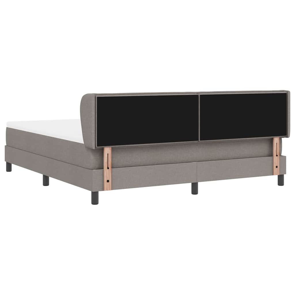 Boxspringbed met matras met hoofdeinde Taupe 180 x 200 cm Stof – afbeelding 9