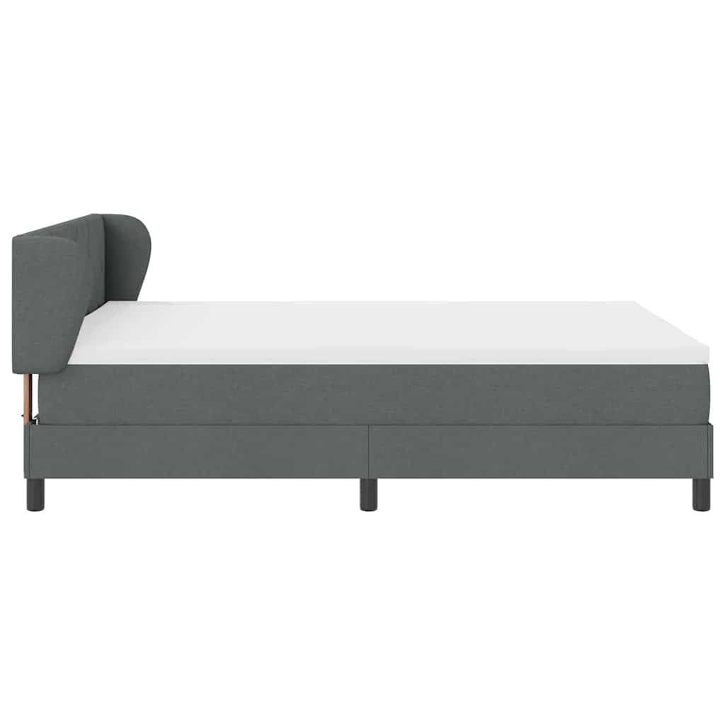 Boxspringbed met hoofdeinde Donkergrijs 160 x 200 cm Stof – afbeelding 7