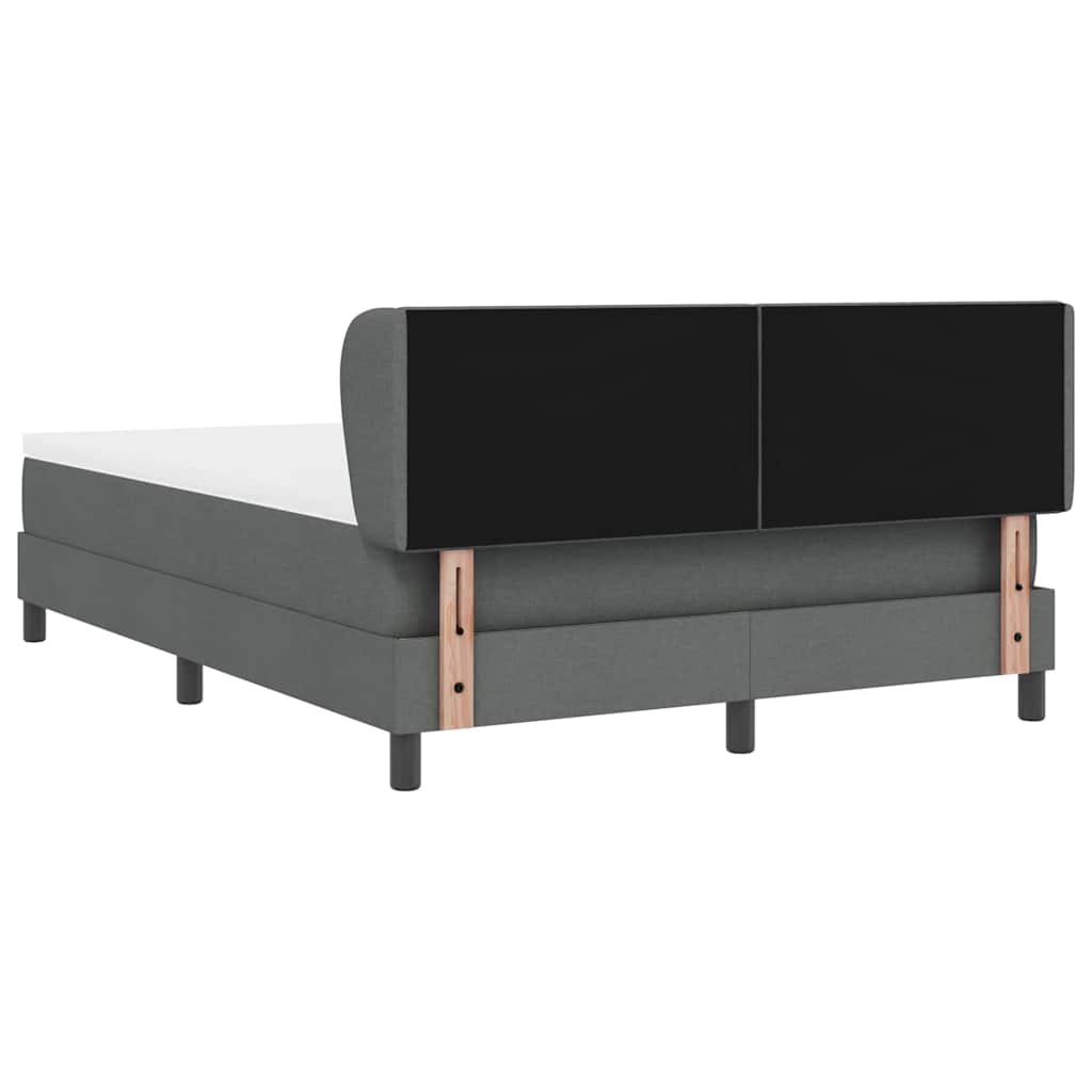 Boxspringbed met hoofdeinde Donkergrijs 160 x 200 cm Stof – afbeelding 8