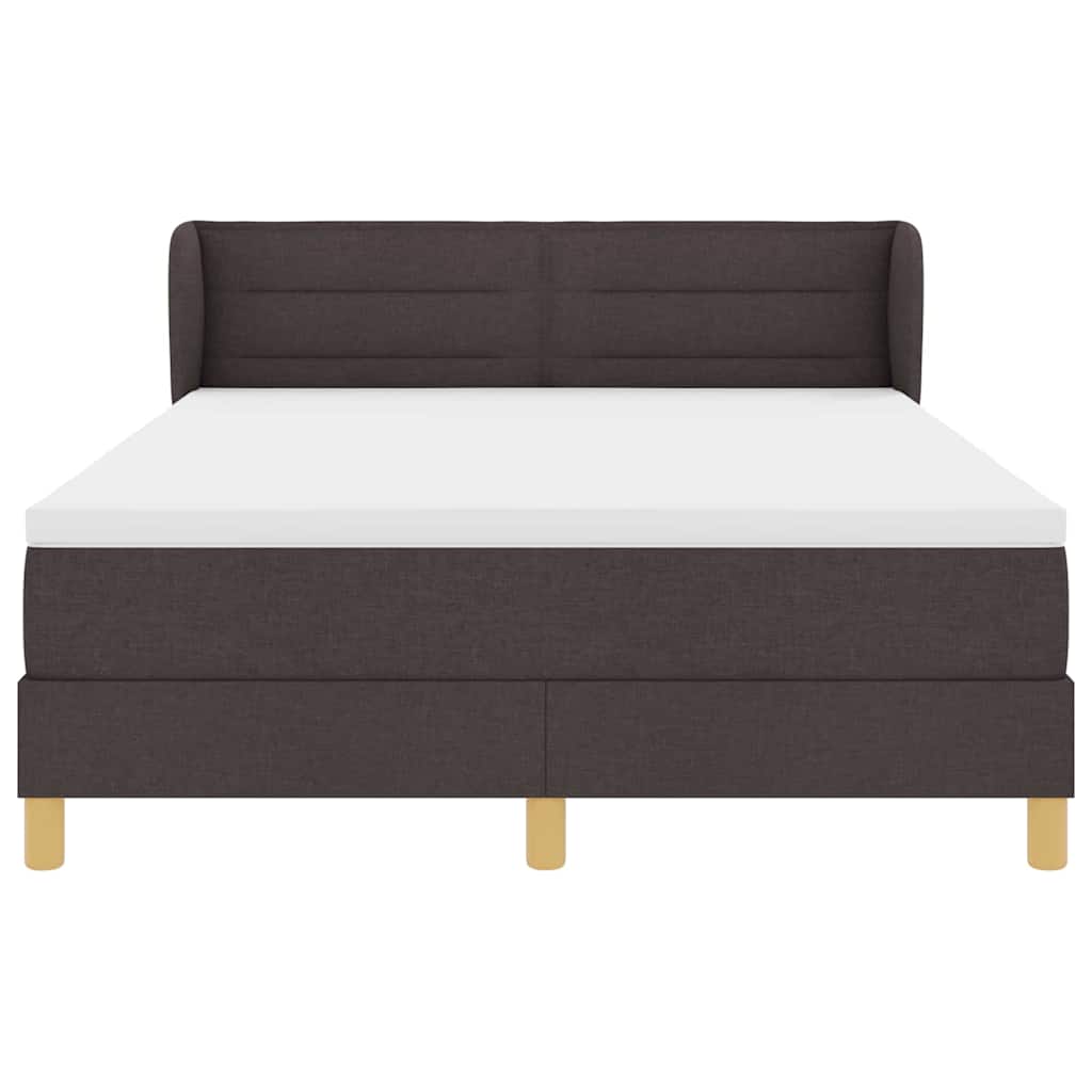 Boxspringbed met matras Donkerbruin 140 x 190 cm Stof – afbeelding 7
