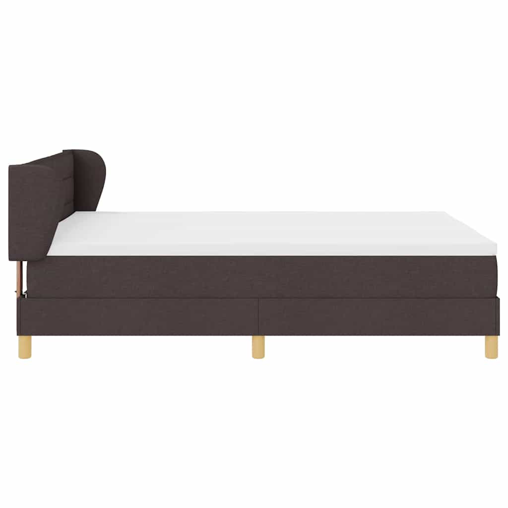 Boxspringbed met matras Donkerbruin 140 x 190 cm Stof – afbeelding 8