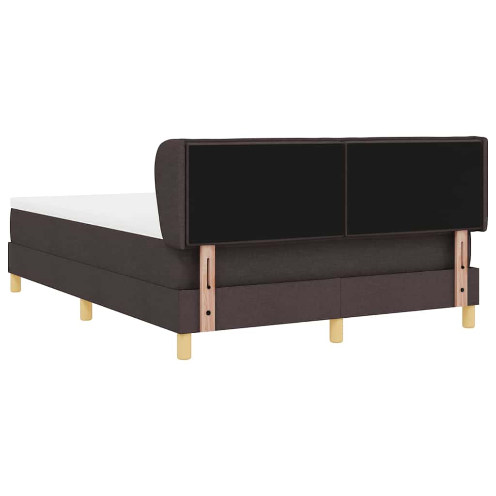 Boxspringbed met matras Donkerbruin 140 x 190 cm Stof – afbeelding 9