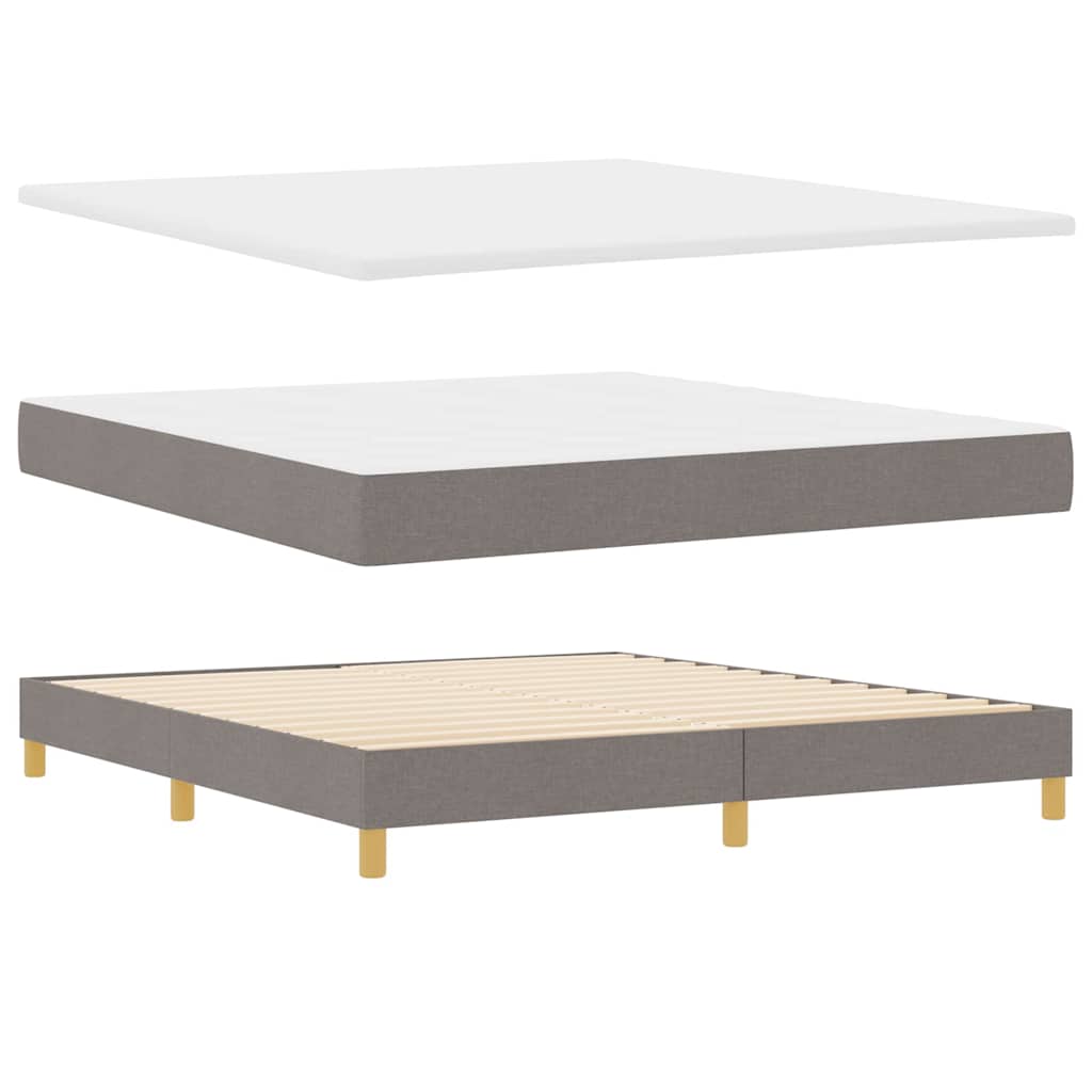 Boxspringbed met matras met hoofdeinde Taupe 180 x 200 cm Stof – afbeelding 4