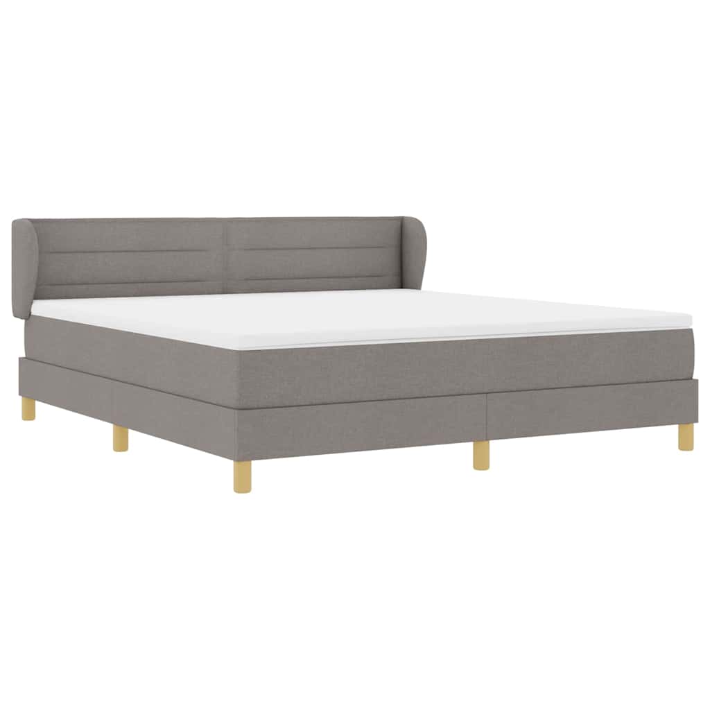 Boxspringbed met matras met hoofdeinde Taupe 180 x 200 cm Stof – afbeelding 6