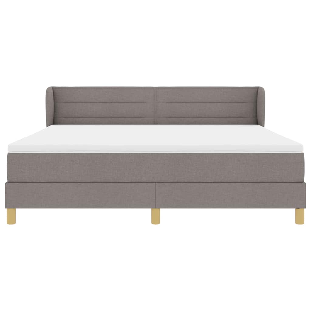 Boxspringbed met matras met hoofdeinde Taupe 180 x 200 cm Stof – afbeelding 7