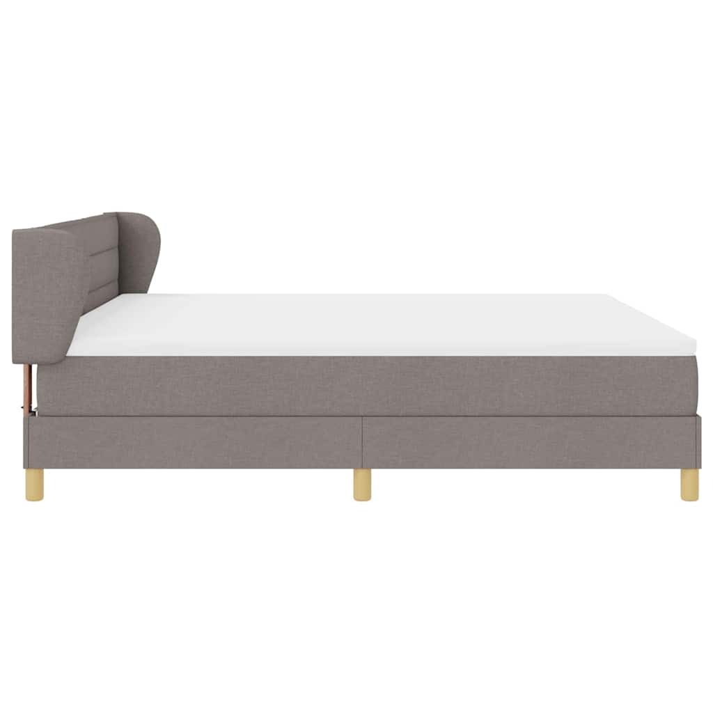Boxspringbed met matras met hoofdeinde Taupe 180 x 200 cm Stof – afbeelding 8