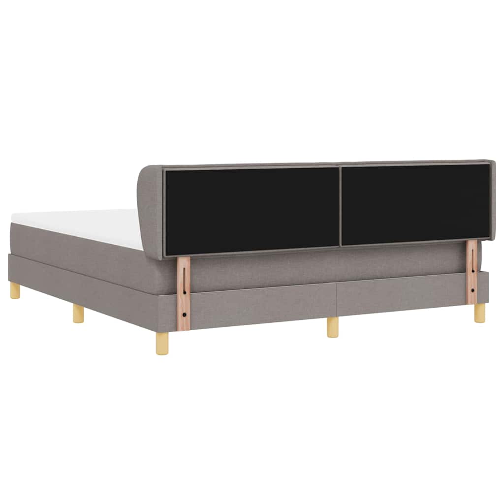 Boxspringbed met matras met hoofdeinde Taupe 180 x 200 cm Stof – afbeelding 9