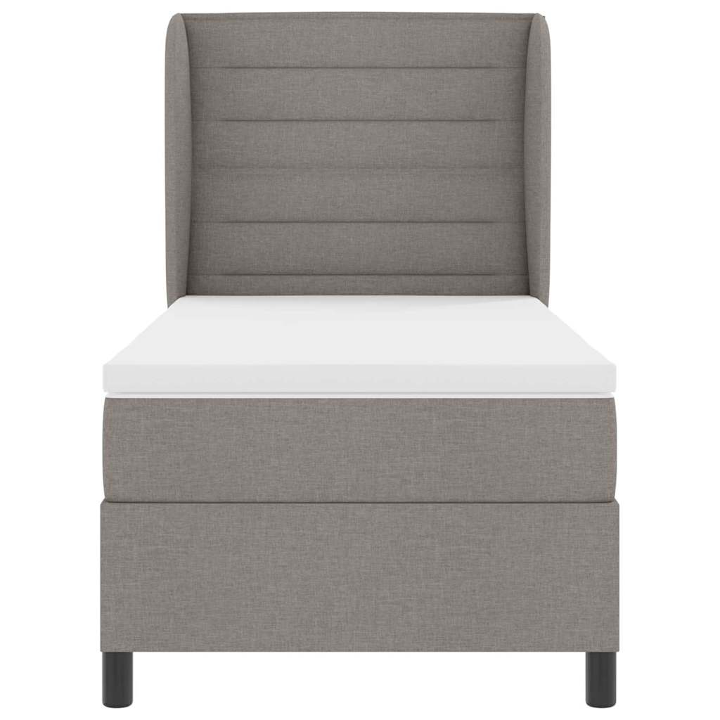 Boxspring bed met matras met hoofdeinde Taupe 80 x 200 cm Stof – afbeelding 6