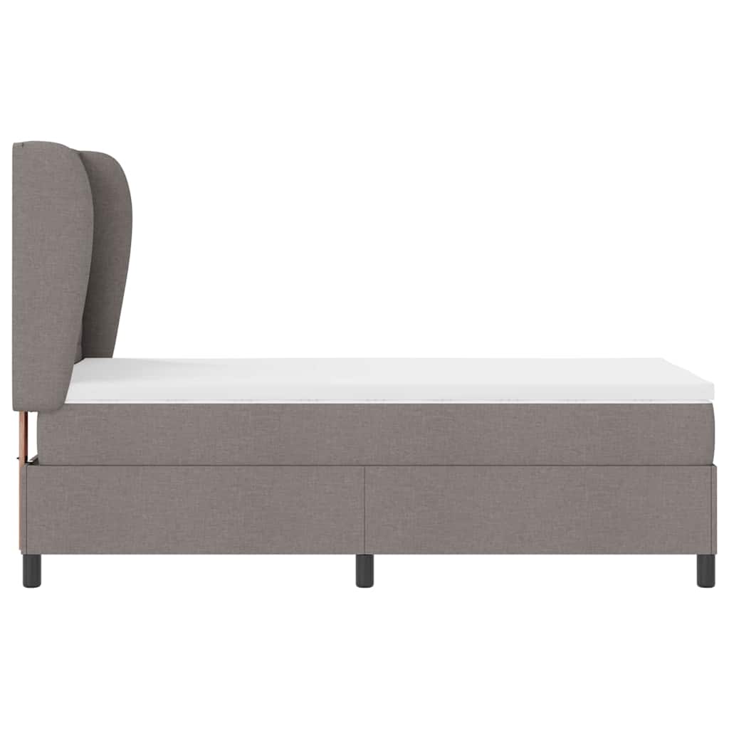 Boxspring bed met matras met hoofdeinde Taupe 80 x 200 cm Stof – afbeelding 7
