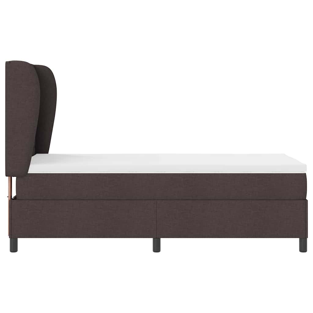 Boxspring bed met matras Donkerbruin 90 x 200 cm Stof – afbeelding 8