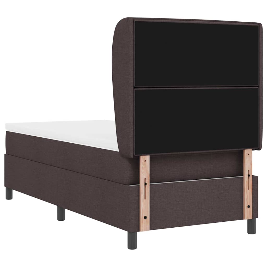 Boxspring bed met matras Donkerbruin 90 x 200 cm Stof – afbeelding 9
