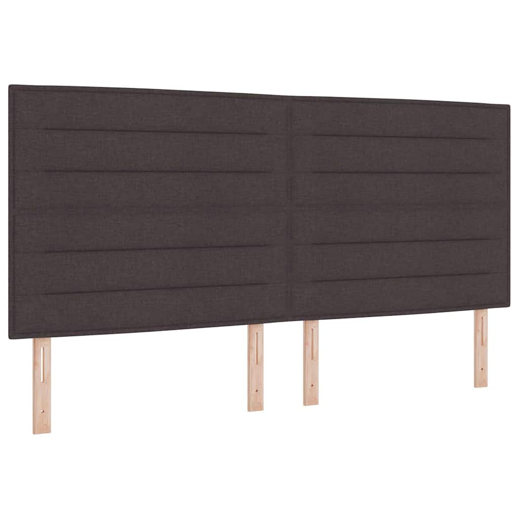 Boxspring bed met matras Donkerbruin 200 x 200 cm Stof – afbeelding 4