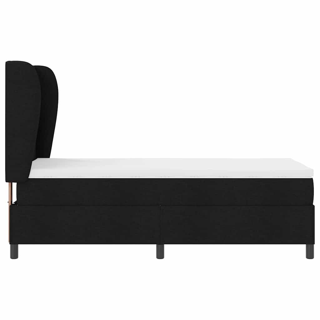 Boxspring bed met hoofdeinde Zwart 90 x 200 cm Stof – afbeelding 8