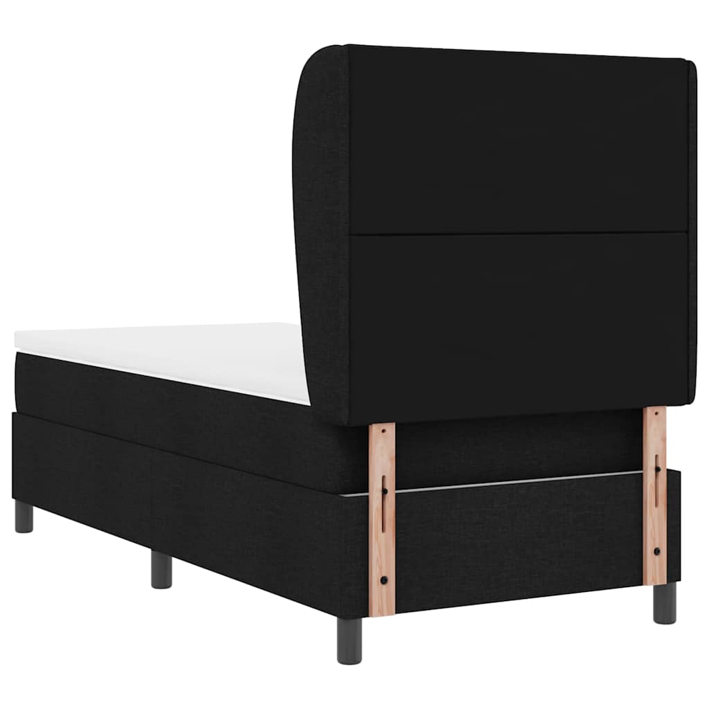 Boxspring bed met hoofdeinde Zwart 90 x 200 cm Stof – afbeelding 9