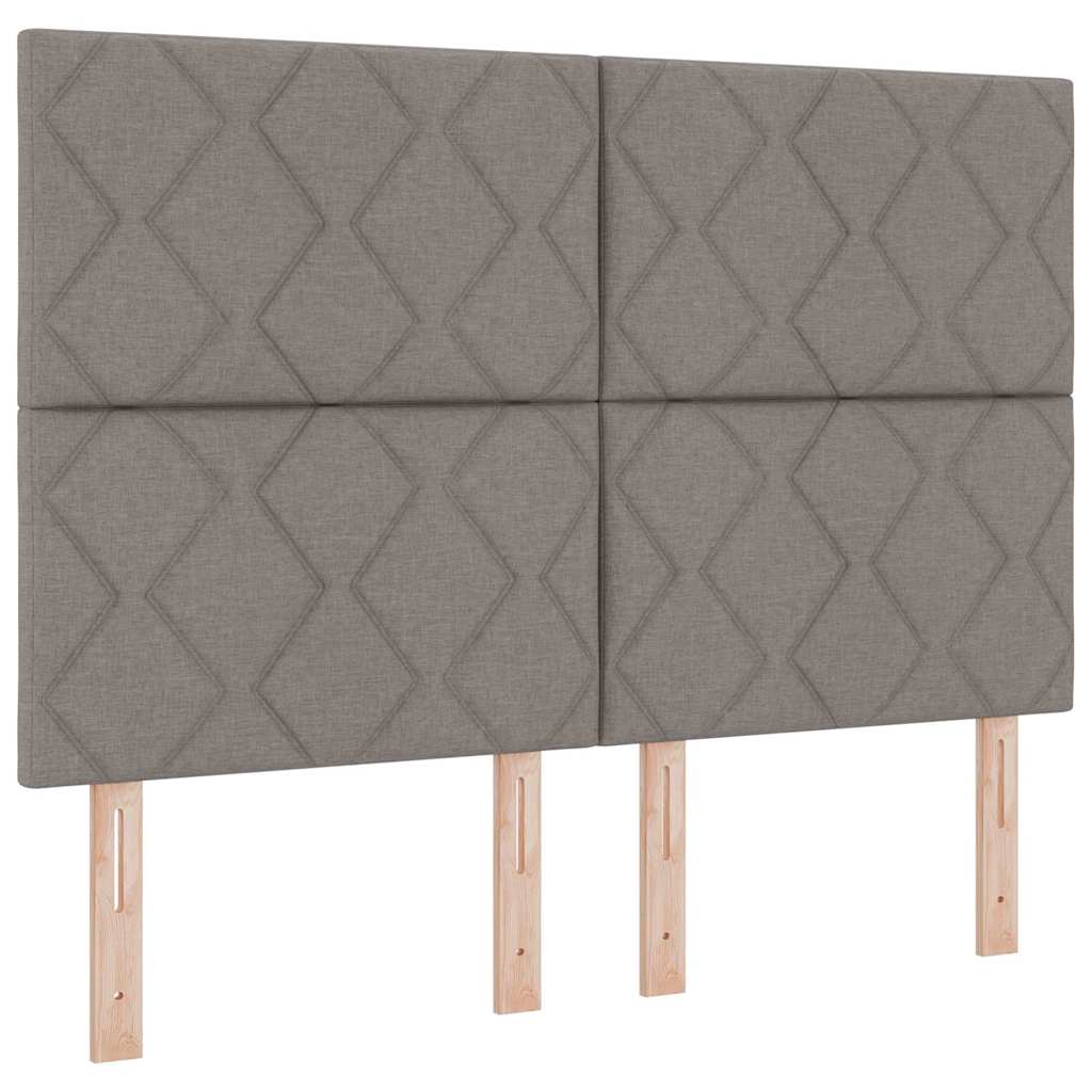 Boxspring bed met hoofdeinde Taupe 140 x 190 cm Stof – afbeelding 6