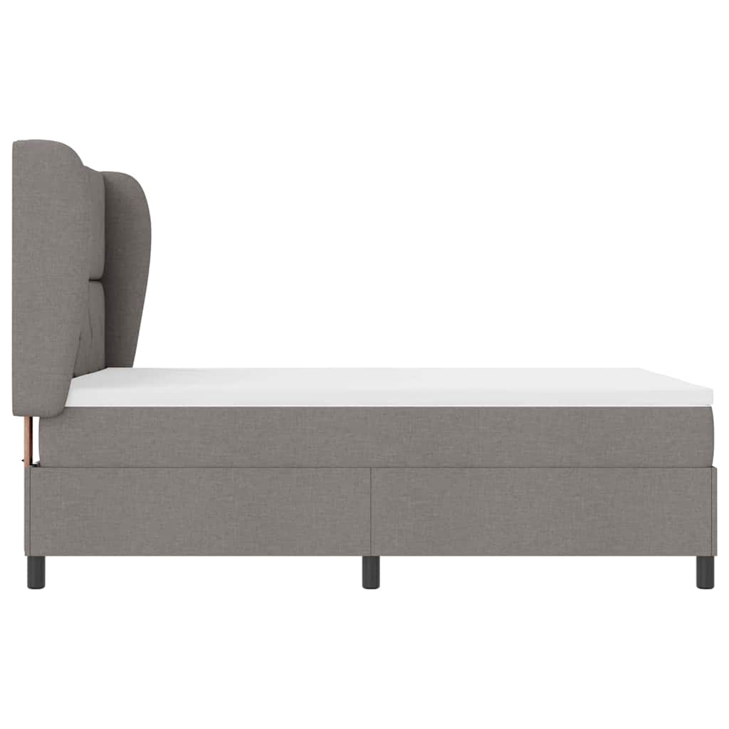 Boxspring bed met hoofdeinde Taupe 140 x 190 cm Stof – afbeelding 8