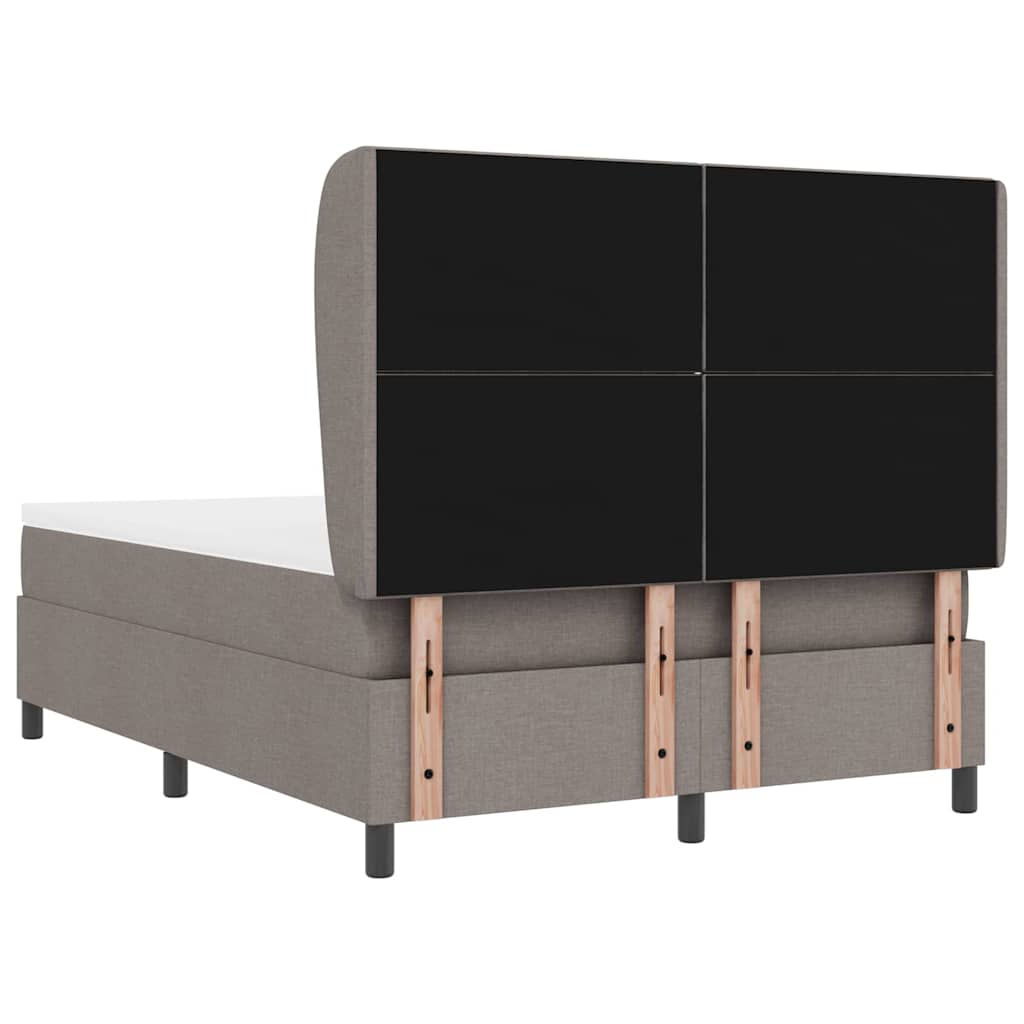 Boxspring bed met hoofdeinde Taupe 140 x 190 cm Stof – afbeelding 9