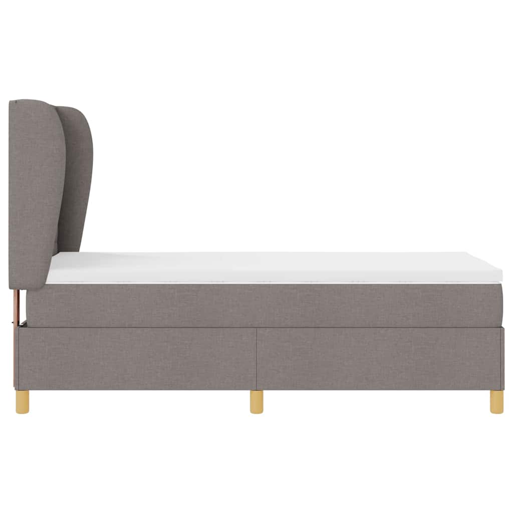 Boxspringbed met matras met hoofdeinde Taupe 200 x 100 cm Stof – afbeelding 7