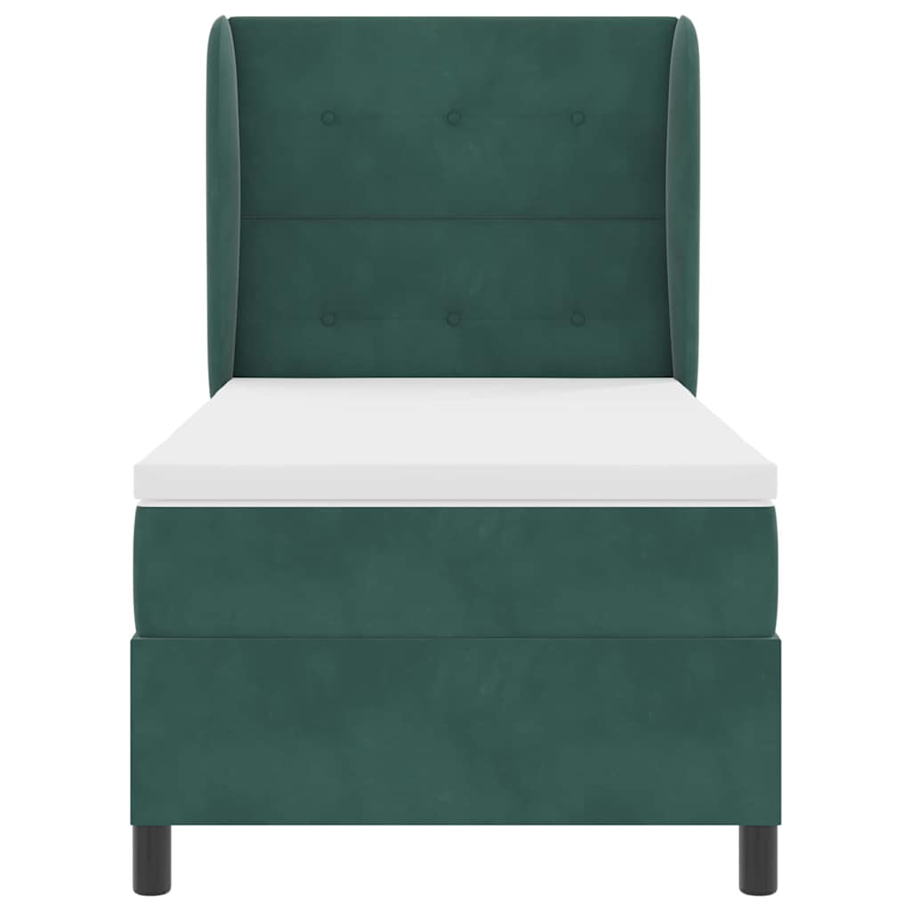Boxspringbed met hoofdeinde Donkergroen 190 x 90 cm Fluweel – afbeelding 7