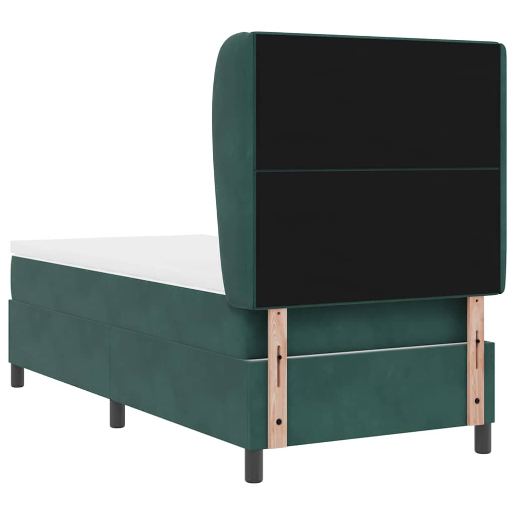 Boxspringbed met hoofdeinde Donkergroen 190 x 90 cm Fluweel – afbeelding 8