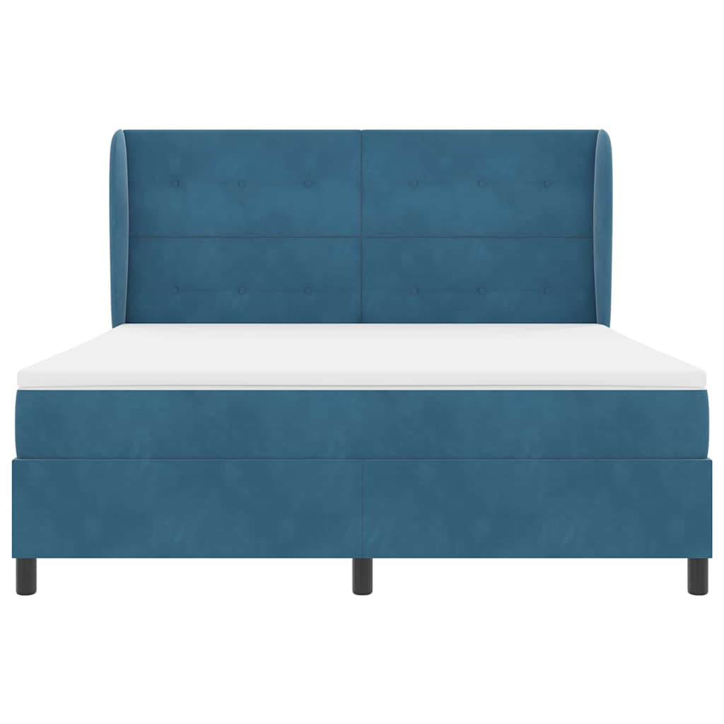 Boxspringbed met matras Donkerblauw 200 x 180 cm Fluweel – afbeelding 7