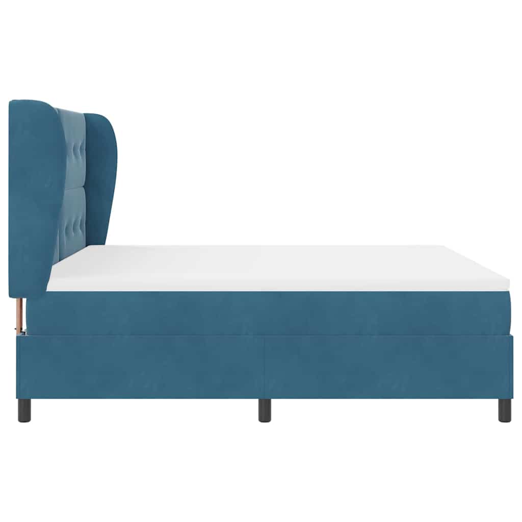 Boxspringbed met matras Donkerblauw 200 x 180 cm Fluweel – afbeelding 8