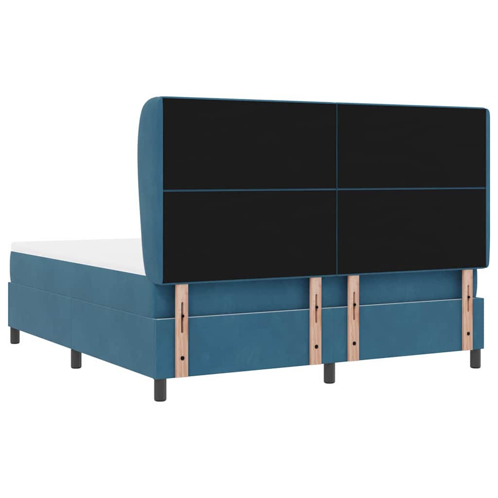 Boxspringbed met matras Donkerblauw 200 x 180 cm Fluweel – afbeelding 9