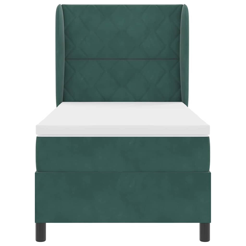 Boxspringbed met hoofdeinde Donkergroen 200 x 90 cm Fluweel – afbeelding 7