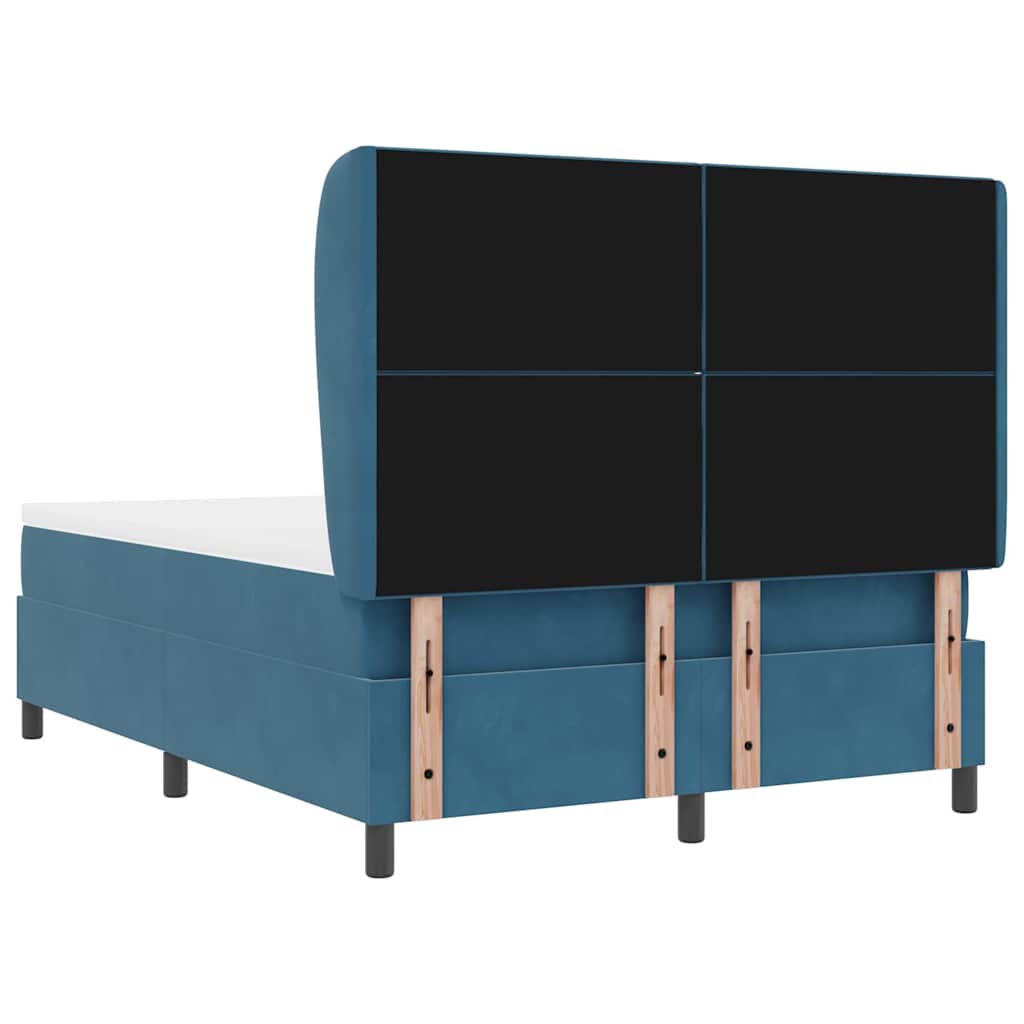 Boxspringbed met hoofdeinde Donkerblauw 190 x 140 cm Fluweel – afbeelding 9