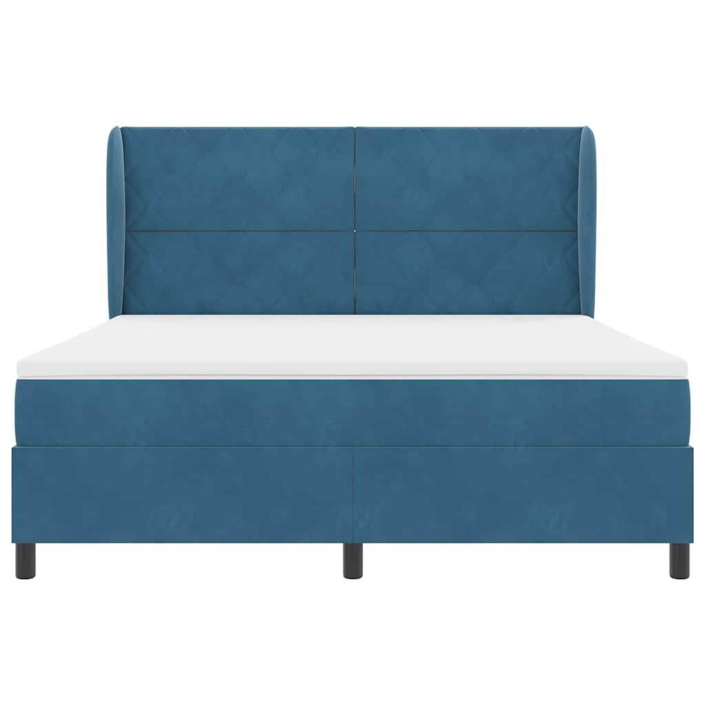 Boxspringbed met matras Donkerblauw 200 x 180 cm Fluweel – afbeelding 7