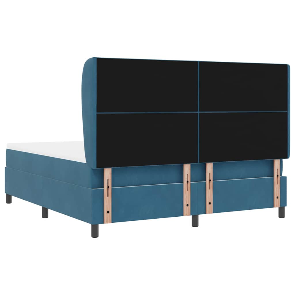 Boxspringbed met matras Donkerblauw 200 x 180 cm Fluweel – afbeelding 9
