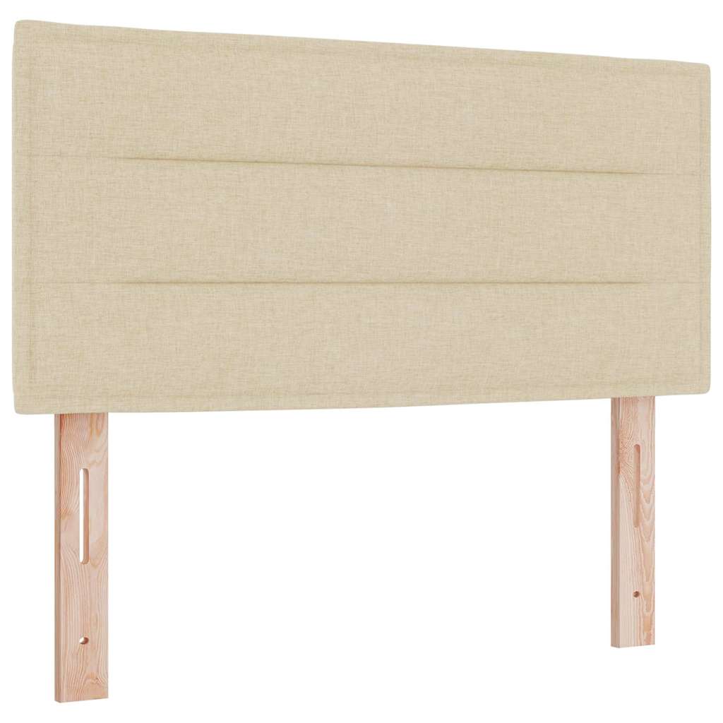 Boxspringbed met hoofdeinde Crème 200 x 90 cm Stof – afbeelding 5