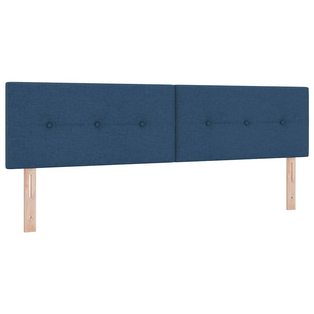 Boxspringbed met hoofdeinde Blauw 200 x 180 cm Stof – afbeelding 5