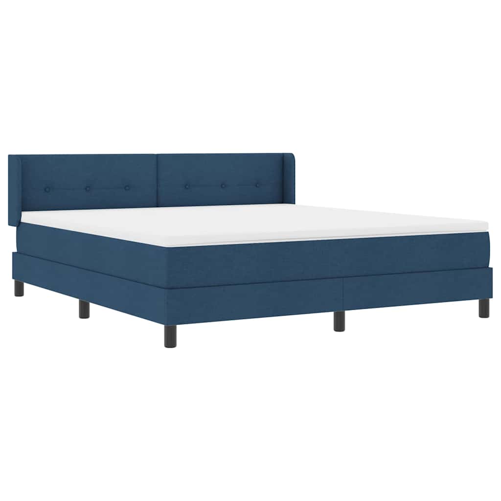 Boxspringbed met hoofdeinde Blauw 200 x 180 cm Stof – afbeelding 6
