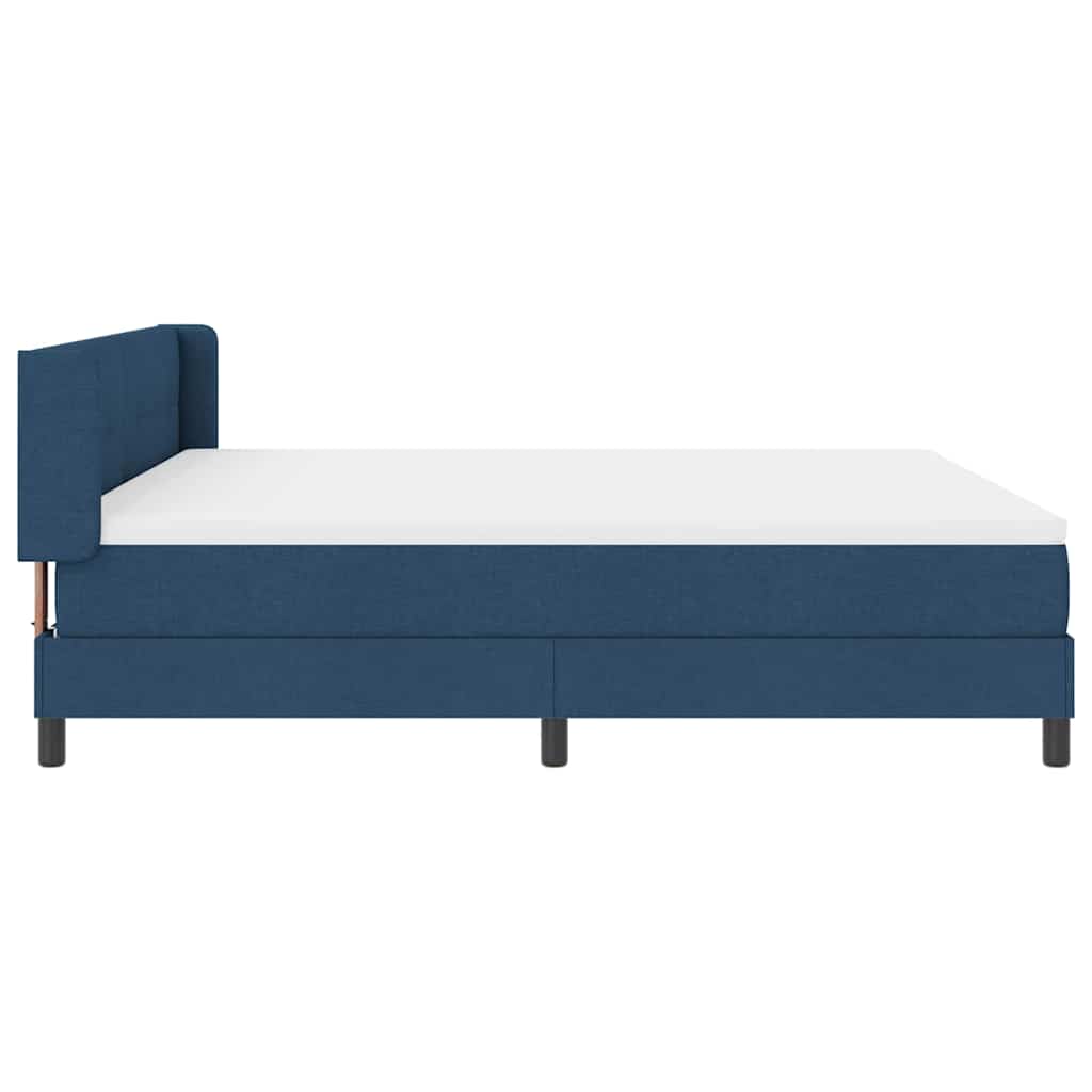 Boxspringbed met hoofdeinde Blauw 200 x 180 cm Stof – afbeelding 8
