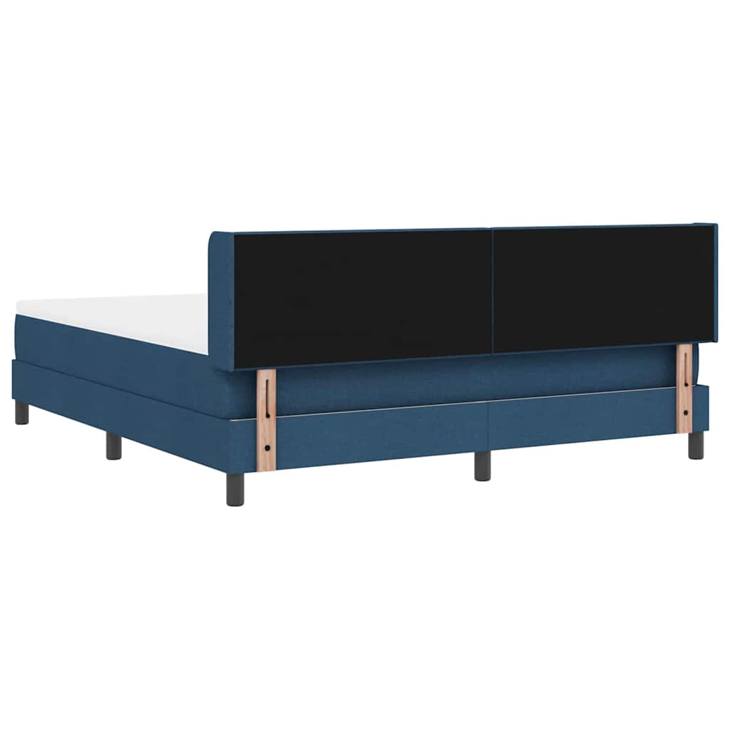 Boxspringbed met hoofdeinde Blauw 200 x 180 cm Stof – afbeelding 9