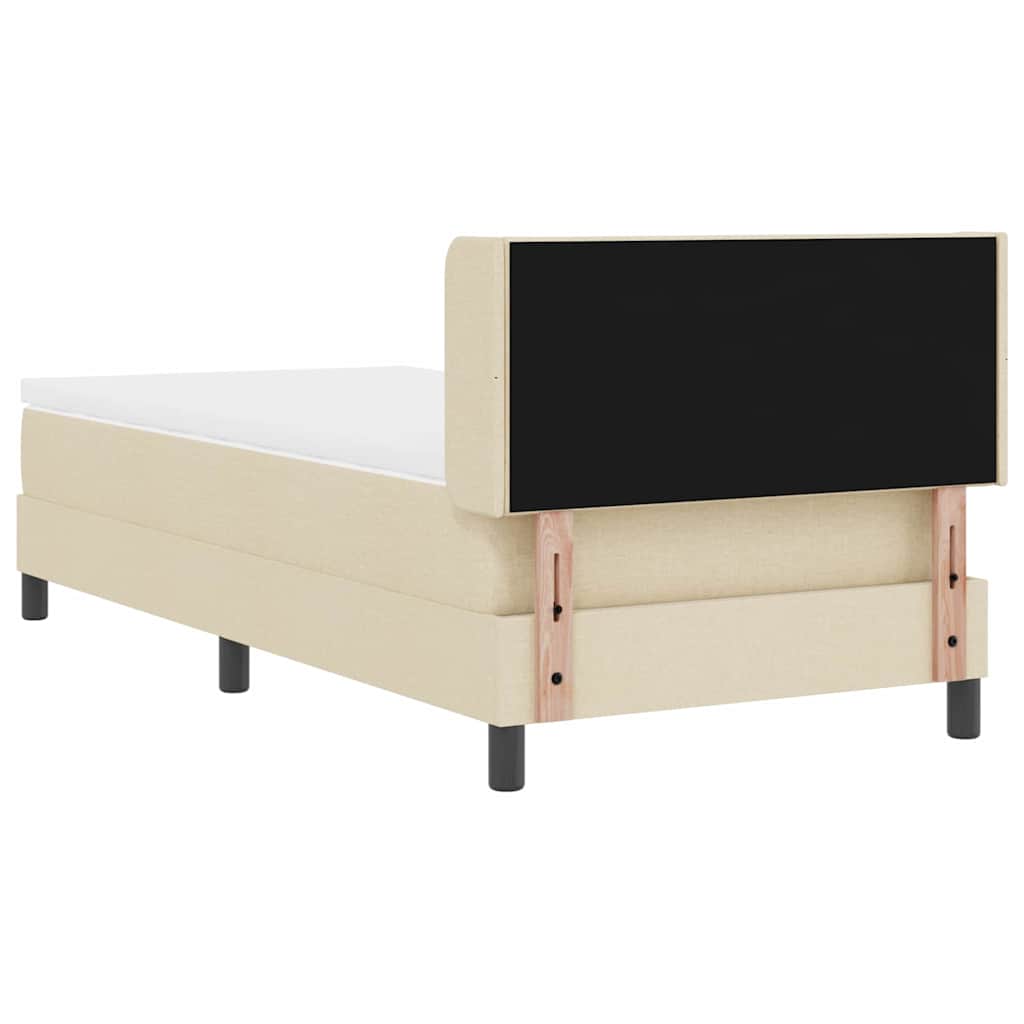 Boxspringbed met hoofdeinde Crème 200 x 90 cm Stof – afbeelding 9