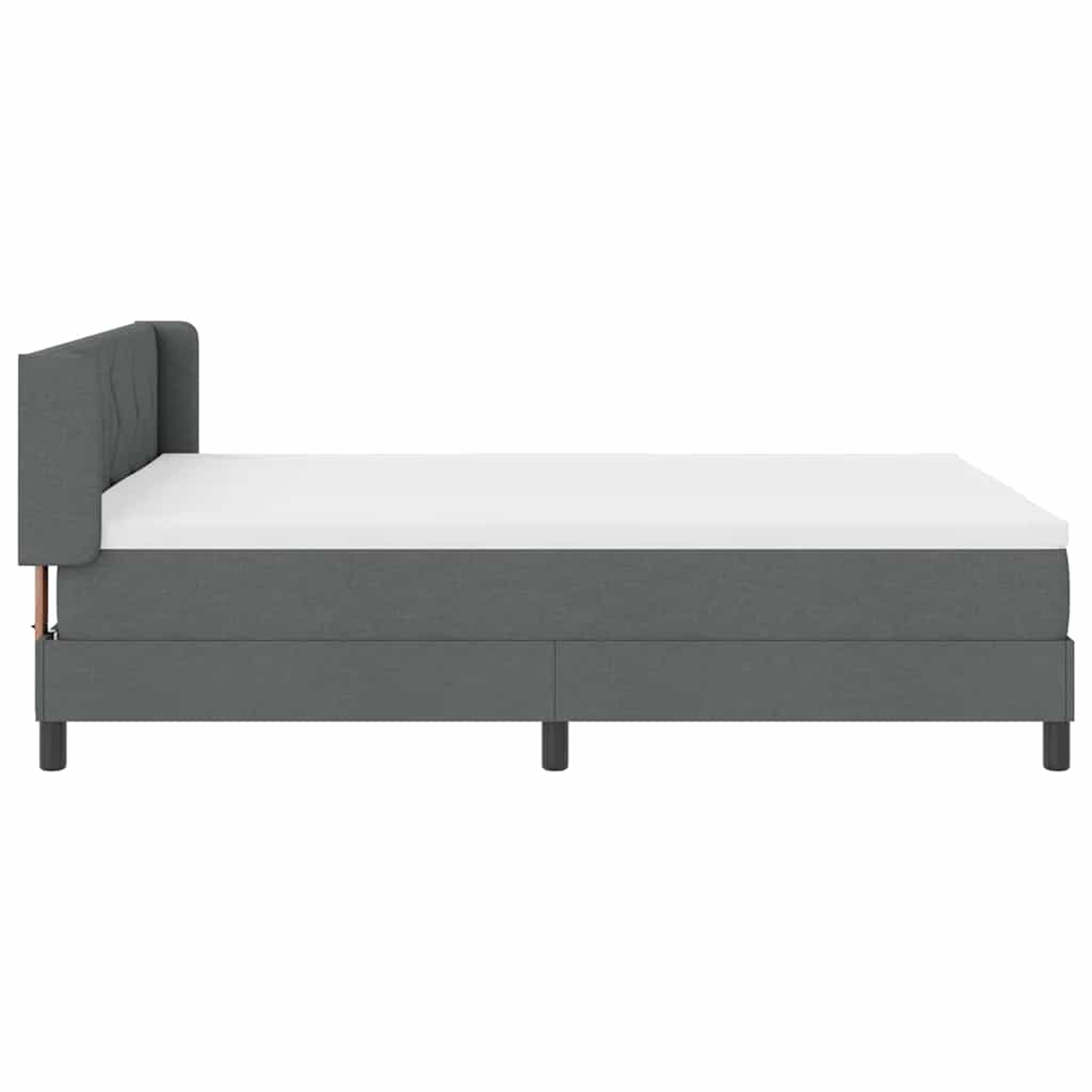 Boxspringbed met hoofdeinde Donkergrijs 200 x 160 cm Stof – afbeelding 8