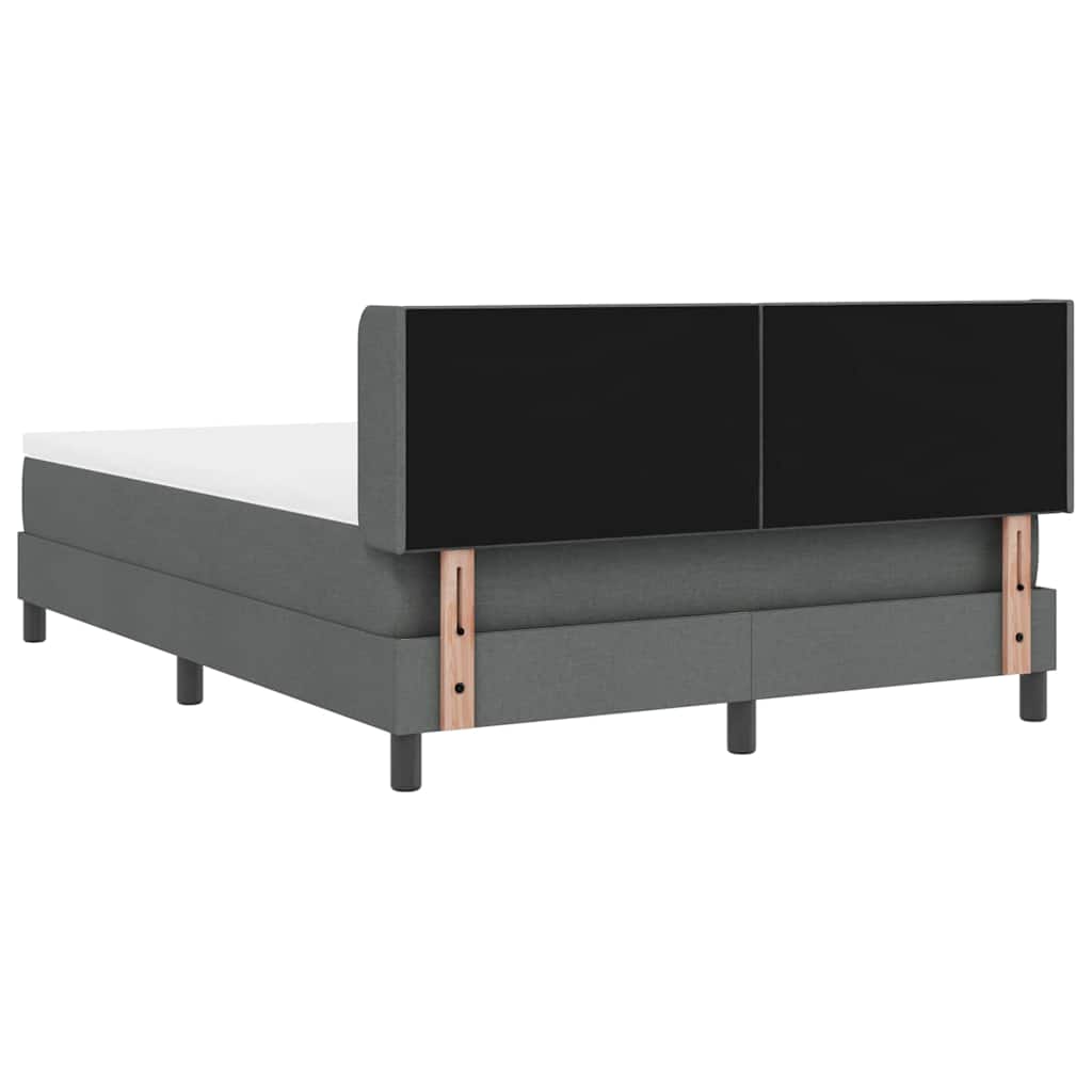 Boxspringbed met hoofdeinde Donkergrijs 200 x 160 cm Stof – afbeelding 9