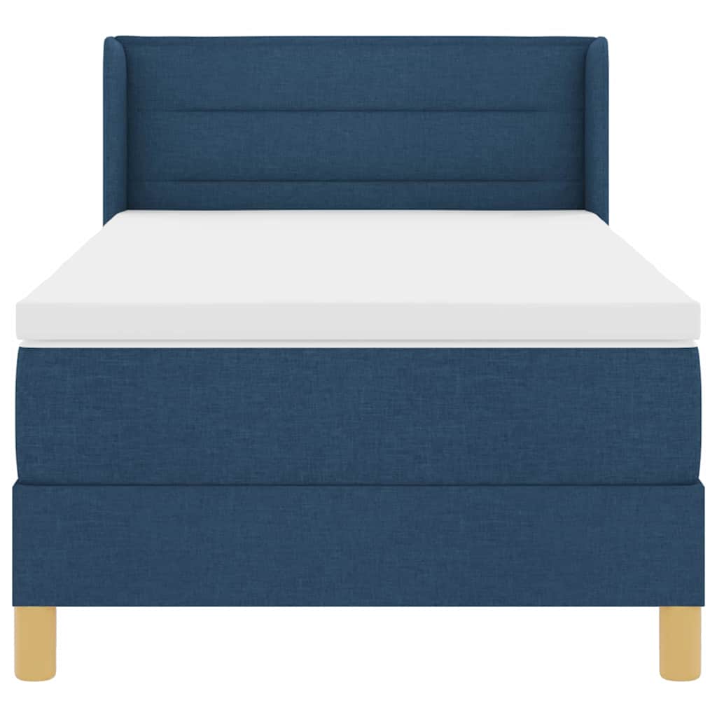 Boxspringbed met matras met hoofdeinde Blauw 200 x 90 cm Stof – afbeelding 7