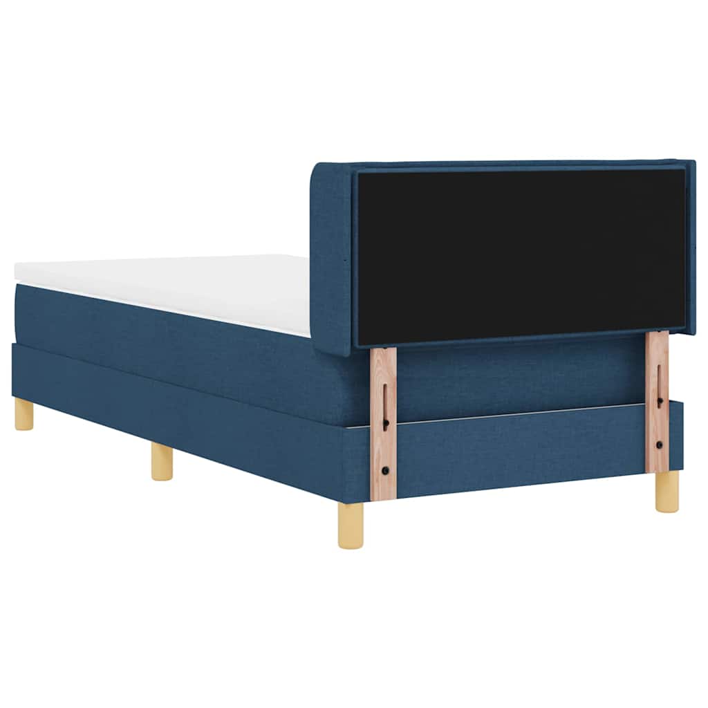 Boxspringbed met matras met hoofdeinde Blauw 200 x 90 cm Stof – afbeelding 9