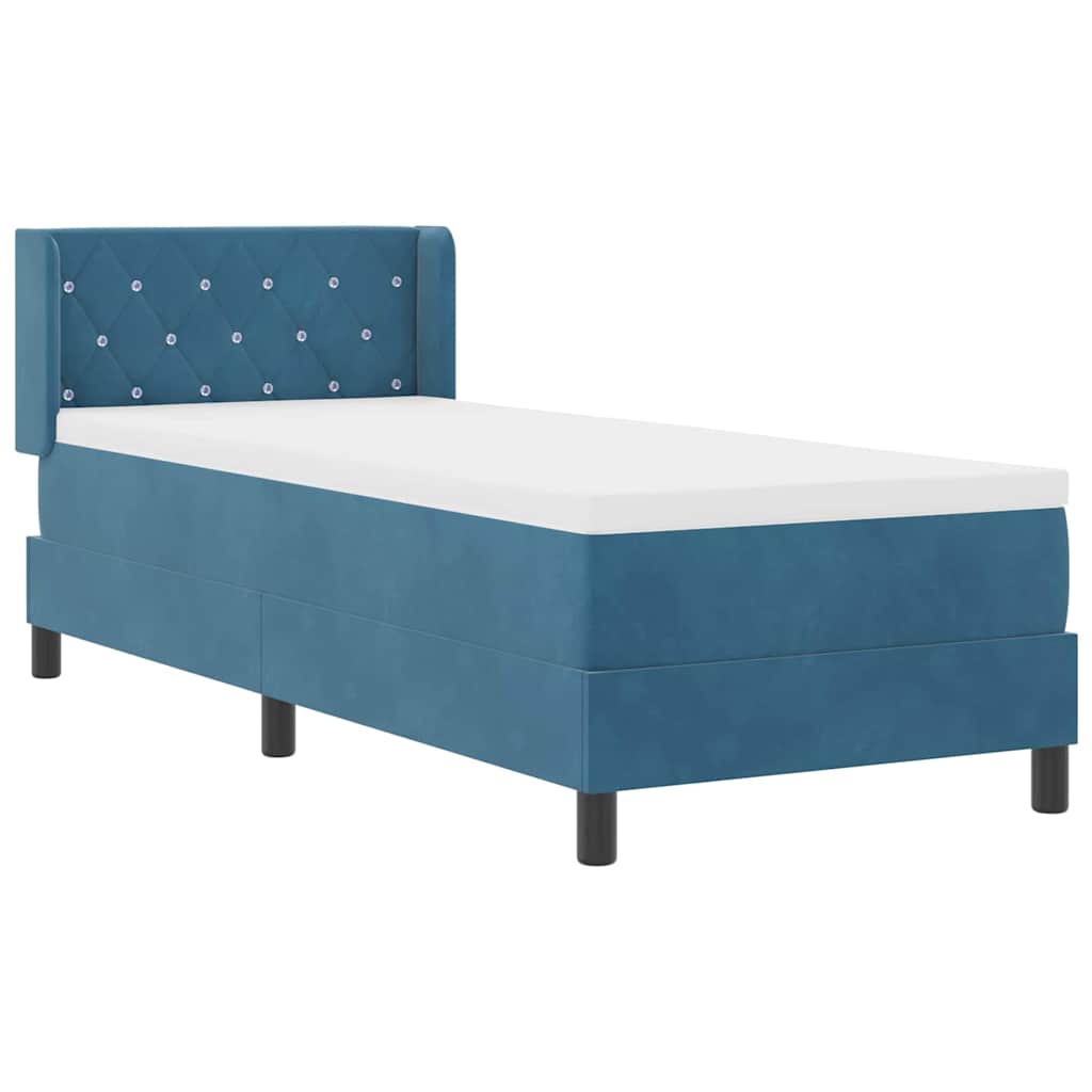 Boxspringbed met hoofdeinde Donkerblauw 200 x 80 cm Fluweel – afbeelding 5
