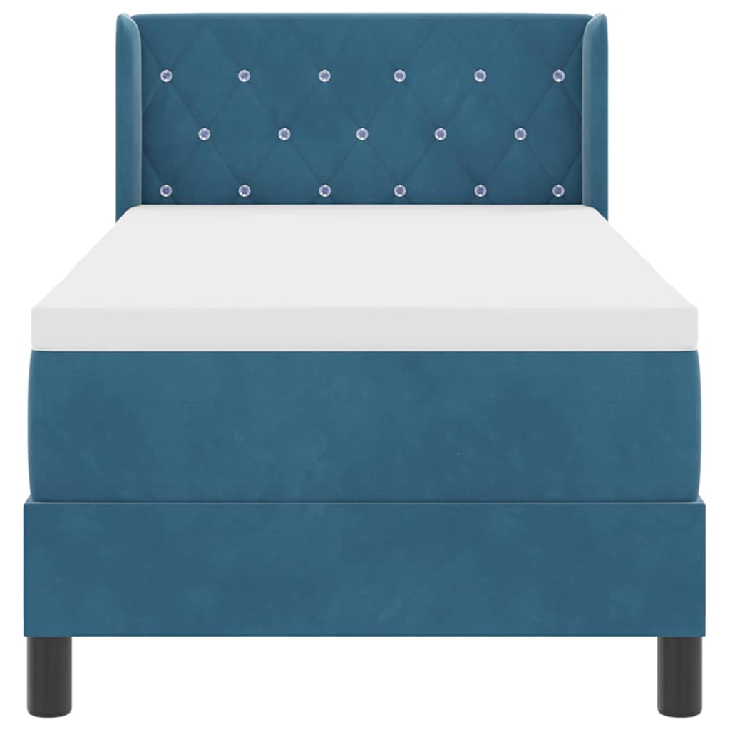 Boxspringbed met hoofdeinde Donkerblauw 200 x 80 cm Fluweel – afbeelding 6