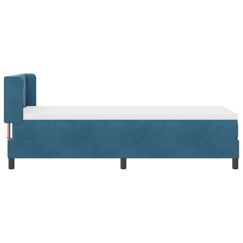 Boxspringbed met hoofdeinde Donkerblauw 200 x 80 cm Fluweel – afbeelding 7